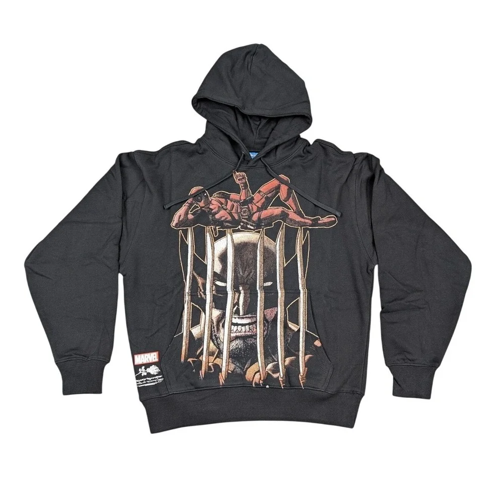 Civil Regime Marvel Deadpool Wolverine Regime Hoodie Black Mens Womens Small New